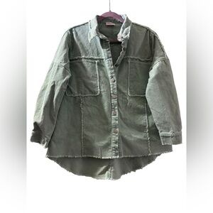 Pink Lily Sage Green Knit Top